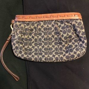 Denim Coach Wristlet